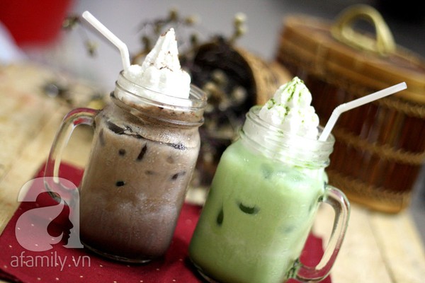 Matcha đá và Cacao kem sữa